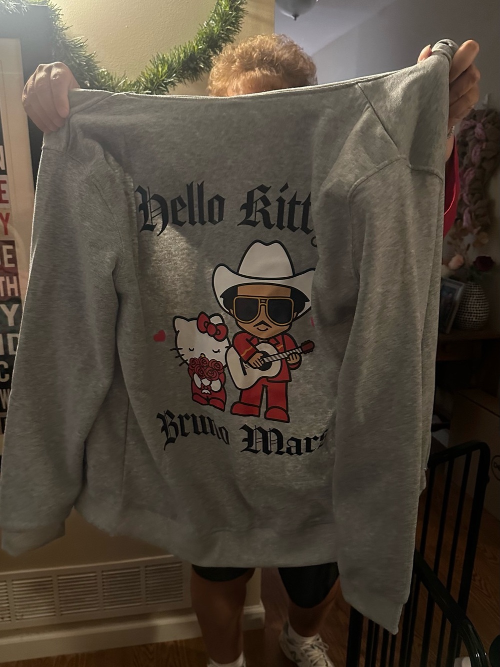 Hello Kitty x Bruno Mars Graphic Sweatshirt - Gray